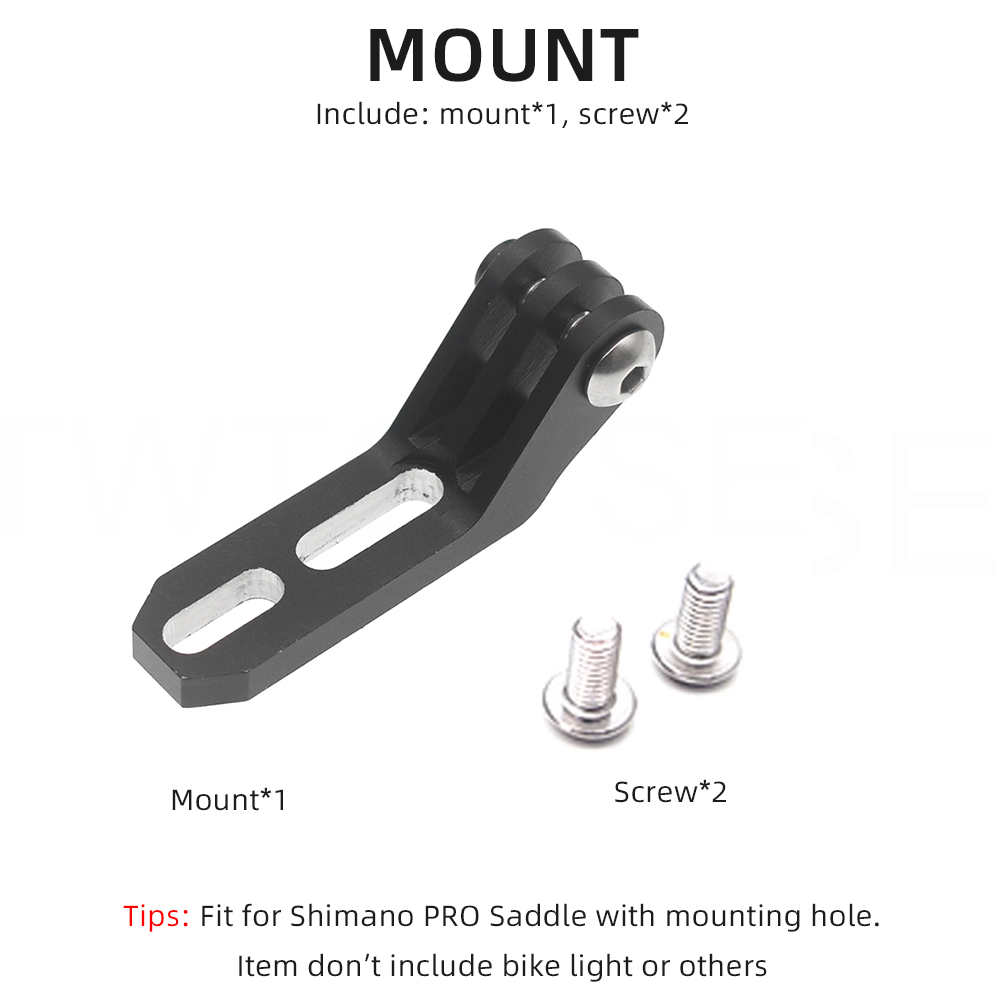 TWTOPSE support de caméra de feu arrière de vélo pour selle Shimano PRO TURNIX FALCON STEALTH GRIFFON adapté pour support de vélo Gopro: WHITE