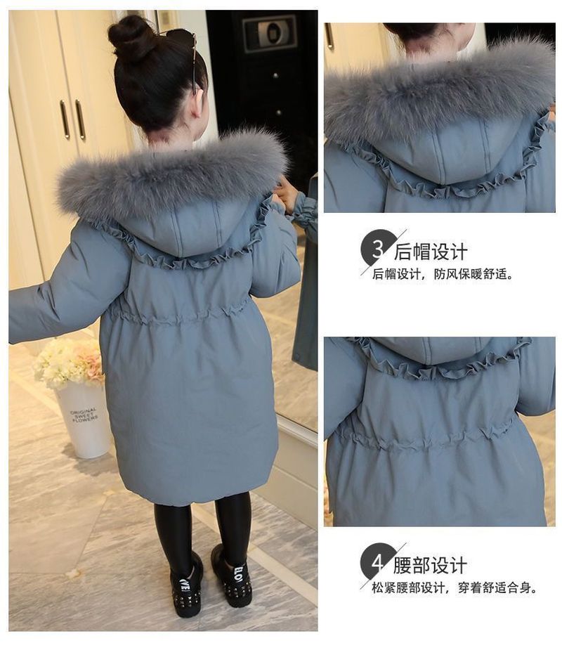 Meisjes Dikke Jas 4-14 Jaar Oude Kinderen Winter Warme Kleding Koreaanse Stijl Medium-Lengte solid Hooded Winter Jassen