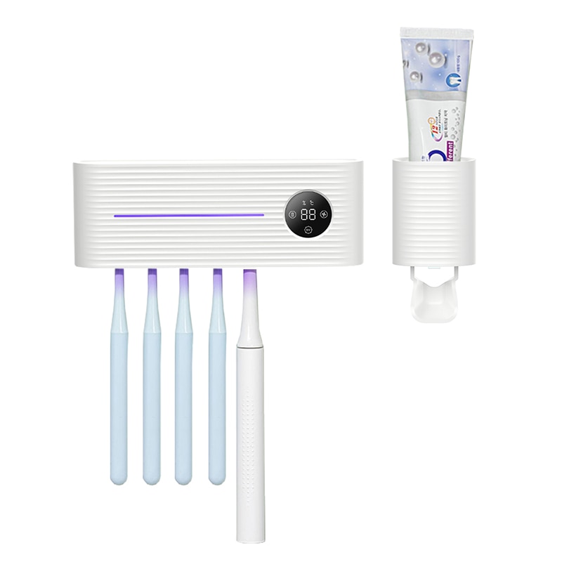 XiaoMi YouPin Sothing UV Light Toothbrush Sterilizer Holder Inhibit Bacterial Antibacterial Automatic Toothpaste Dispenser