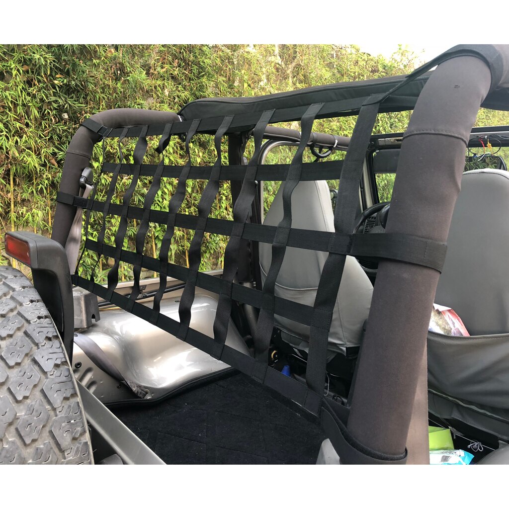 Easy Install Cargo Net Back Window Roof Net Hammock for Wrangler 97-17 Auto Replacement Parts toit net hamac