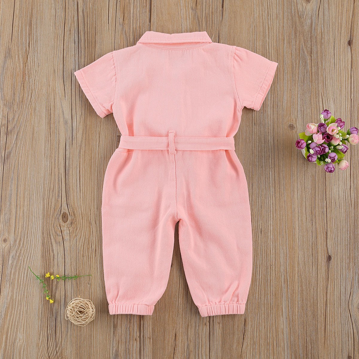 Mono vaquero para niñas de 0 a 6 años, ropa para niños pequeños de manga corta con bolsillo de solapa, pantalón largo, pelele,