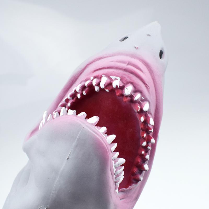 Plastic Haai Handpop Voor Verhaal Tpr Dier Hoofd Handschoenen Kinderen Speelgoed Zachte Vinyl Pvc Dier Hoofd Figuur Halloween speelgoed