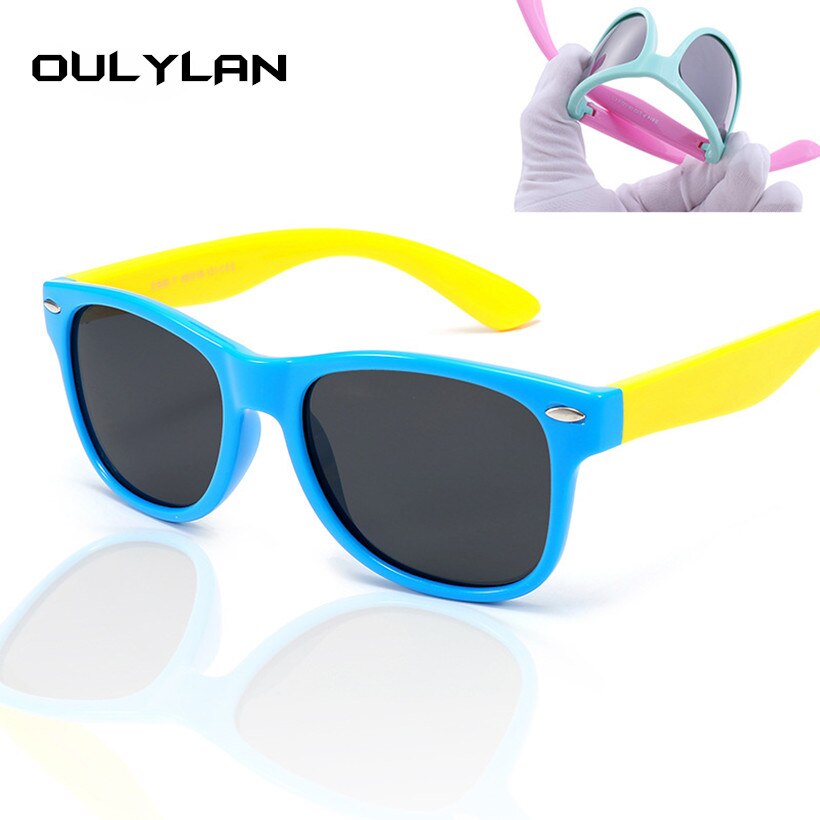 Oulylan Sunglasses Kids Boys Girls Sun Glasses Polarized Ultra-soft Silicone Safety Eyeglasses Child Baby Goggles UV400