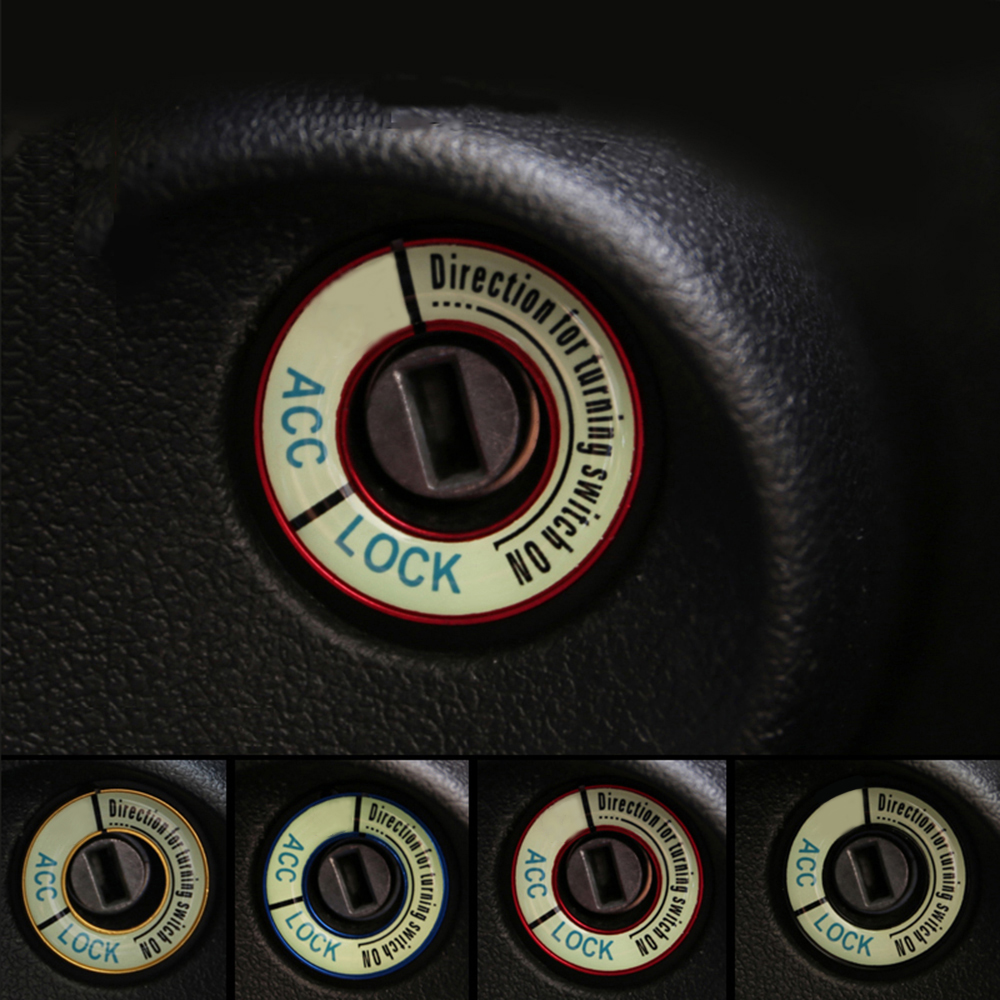 Auto Zündung Schlüssel See trimmen Abdeckung Dekorative Leucht Ring Aufkleber Für Citroen C-elyse C3 C4 C5 Schlüsselloch Zubehör Auto-Styling