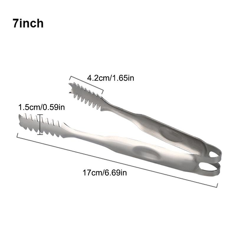 5Inch 7Inch 9Inch Rvs Voedseltangen Keukengerei Anti Warmte Ijs Tang Brood Clip Gebak Klem barbecue Keuken Gereedschap: M