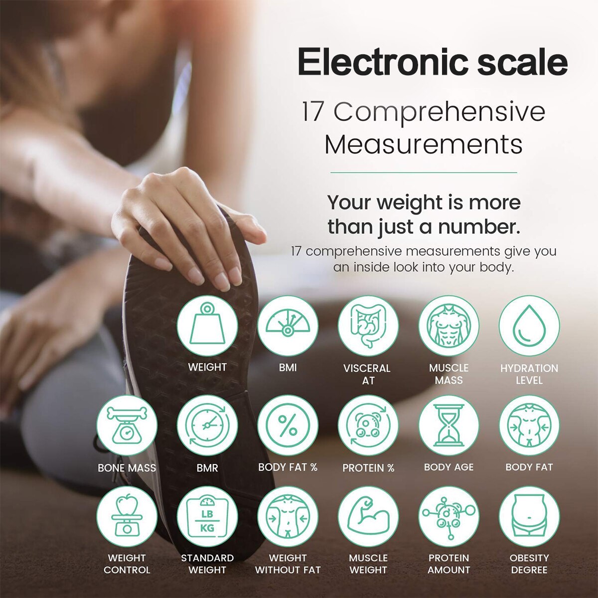 Balance électronique intelligente de salle de bain, Bluetooth, graisse corporelle, LED, 18 données, analyseur d&#39;imc, synchronisation avec application rose