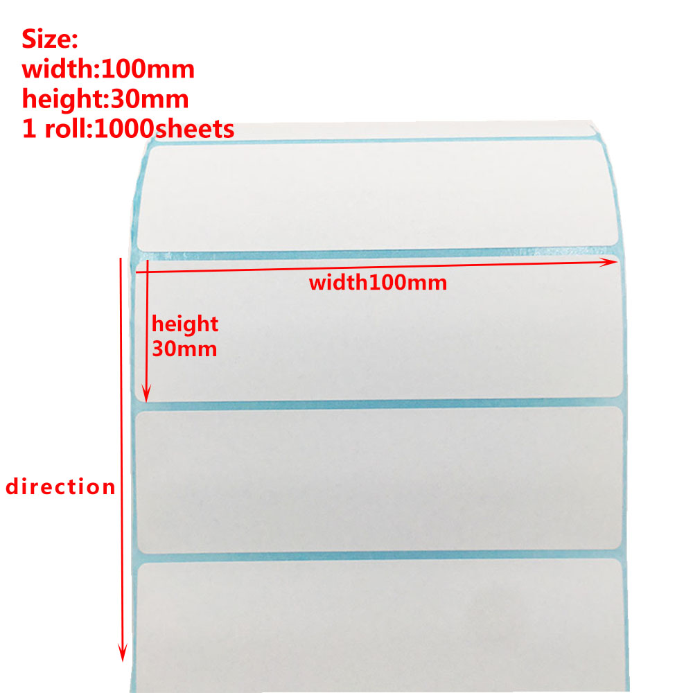 100mm Width Multiple Size Thermal Labels Paper Roll Stickers White Blank Labels For Thermal Label Self-Adhesive Paper Stickers: Yellow