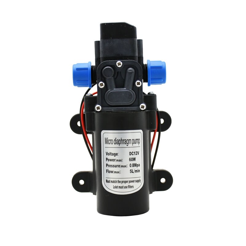 Dc 12 Volt Hoge Druk Waterpomp 60 W 80 W Micro Membraanwaterpomp Met Druk Zelfaanzuigende booster 12 Volt Adapter 1 Pcs