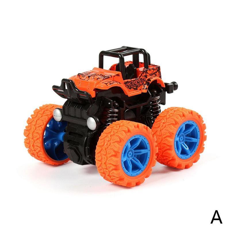 Mini Inertiële Off-Road Voertuig Pullback Kinderen Speelgoed Auto Inertiële Stunt Auto Juguetes Stunt Schorsing Sliding Plastic Frict: Orange