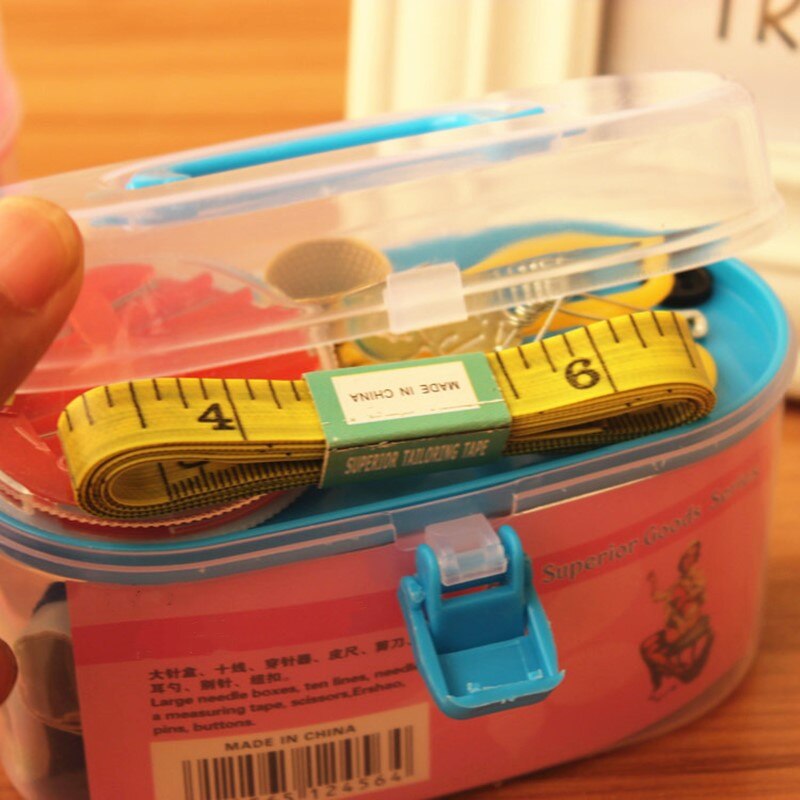1 Set Sewing Kit Storage Box for Needlework Storage and Home Decorations, Needles Sewing Thread Pins Thimble for DIY Apparel