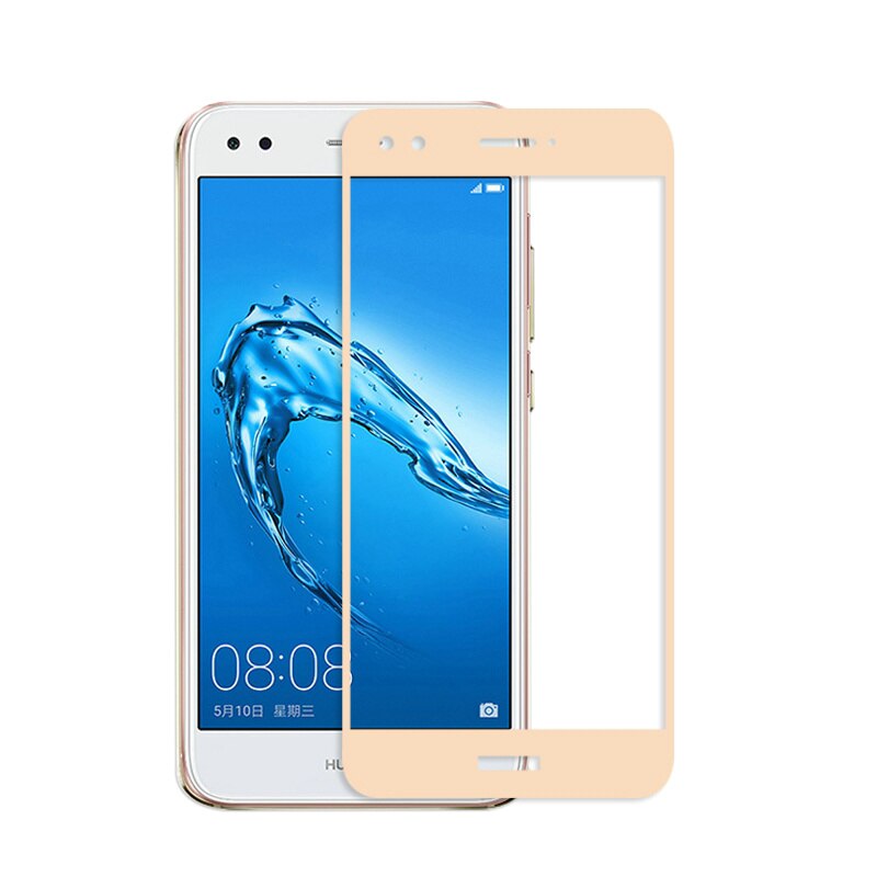 Protector de pantalla de vidrio templado para móvil, película protectora completa para Huawei P9 lite mini, Y6 Pro SLA-L02 L03 L22: gold color