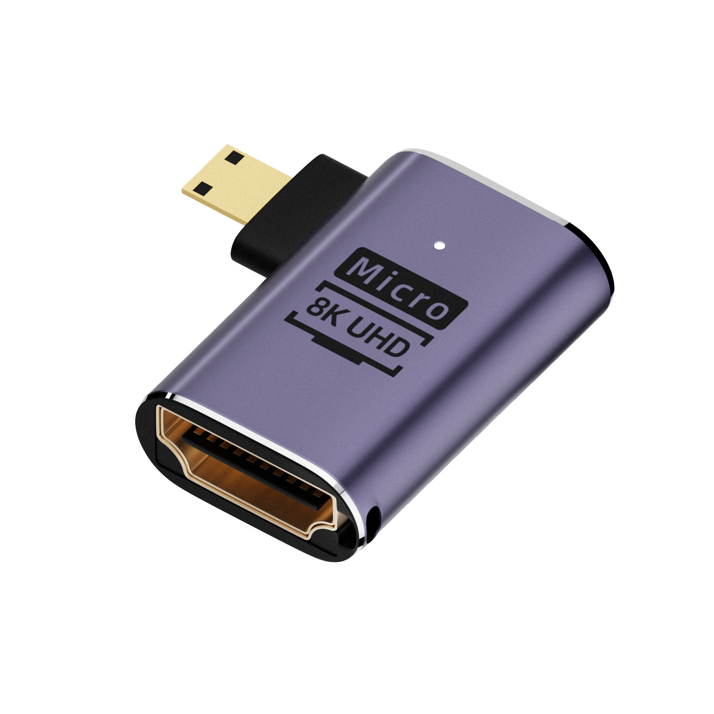 8k 4k uhd hdtv 2,1 Adapter 90 Grad abgewinkelter Mini Mikro HD-kompatibler Stecker auf HD-kompatibler weiblicher Adapter für Laptop-Kamera: Blau