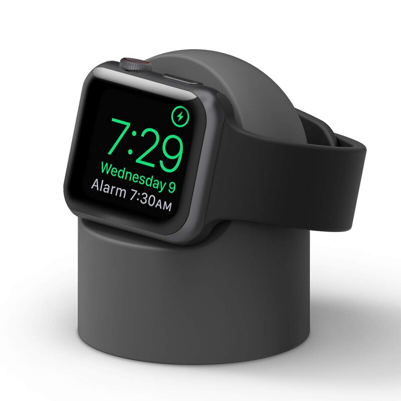 Station de charge de nuit en Silicone pour Apple Watch, pour Apple watch 6 5 4 3 2 SE iWatch 44mm 42mm 40mm 38mm, pour apple Watch