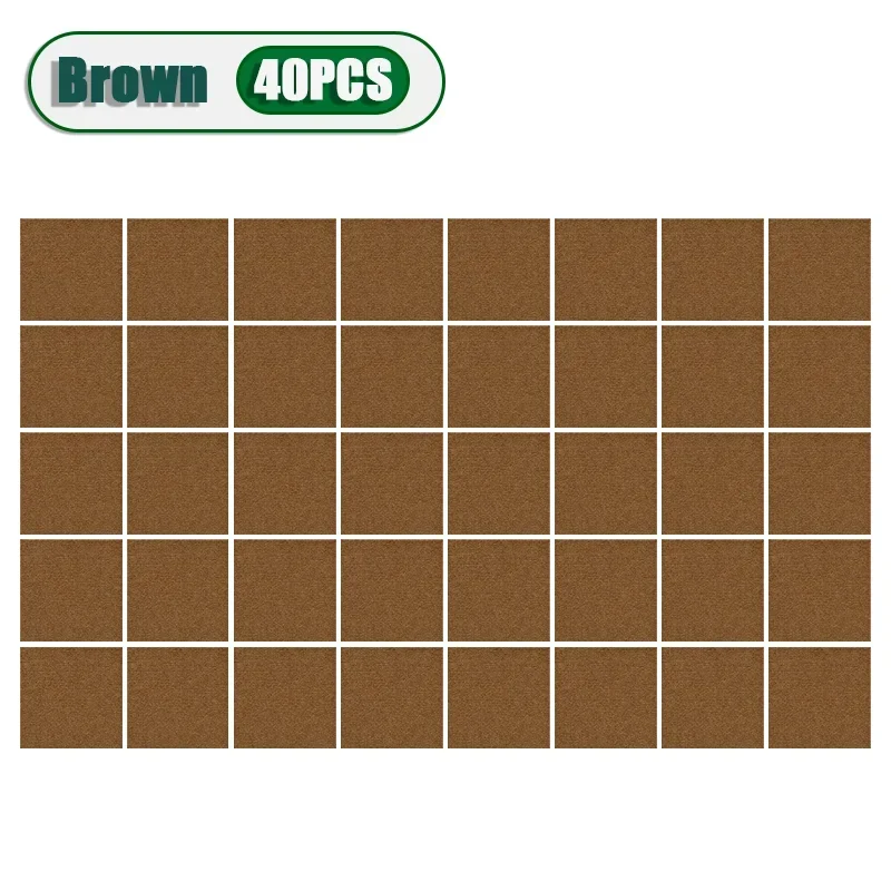 Tapete autoadesivo quadrado 30x30cm, adesivo removível, tapetes para decoração de casa diy, corredor interno: laranja