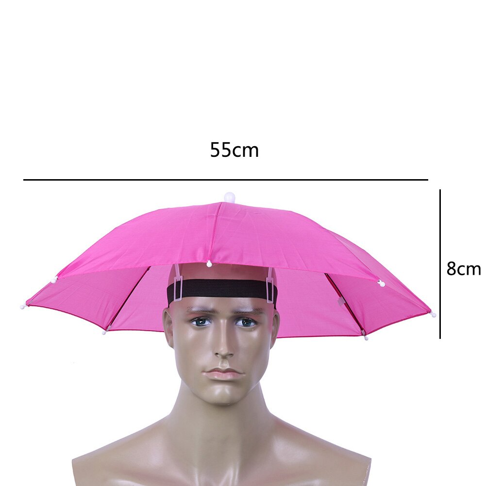 Portable Fishing Cap Outdoor Sport Umbrella Hat Anti-Rain Hiking Travel Camping UV Anti-Sun Umbrellas Hats Sun Protector Caps: E