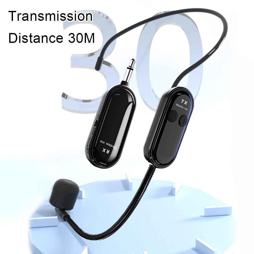 2.4G Wireless Microphone Headset with Receiver UHF Wireless Headset Handheld 2 in 1 Mic for Voice Amplifier Stage Speakers Teach