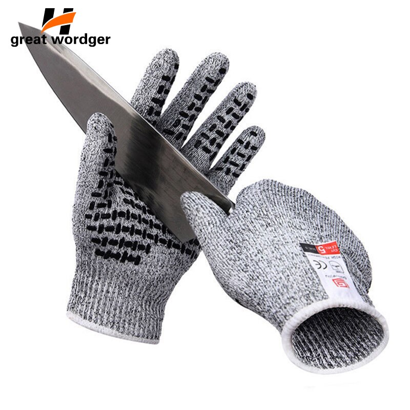 Anti-cut Gloves Safety Cut Proof Stab Resistant Stainless Steel Wire Metal Mesh Kitchen Butcher Cut-Resistant Outdoor Safe Glove: 01 / M