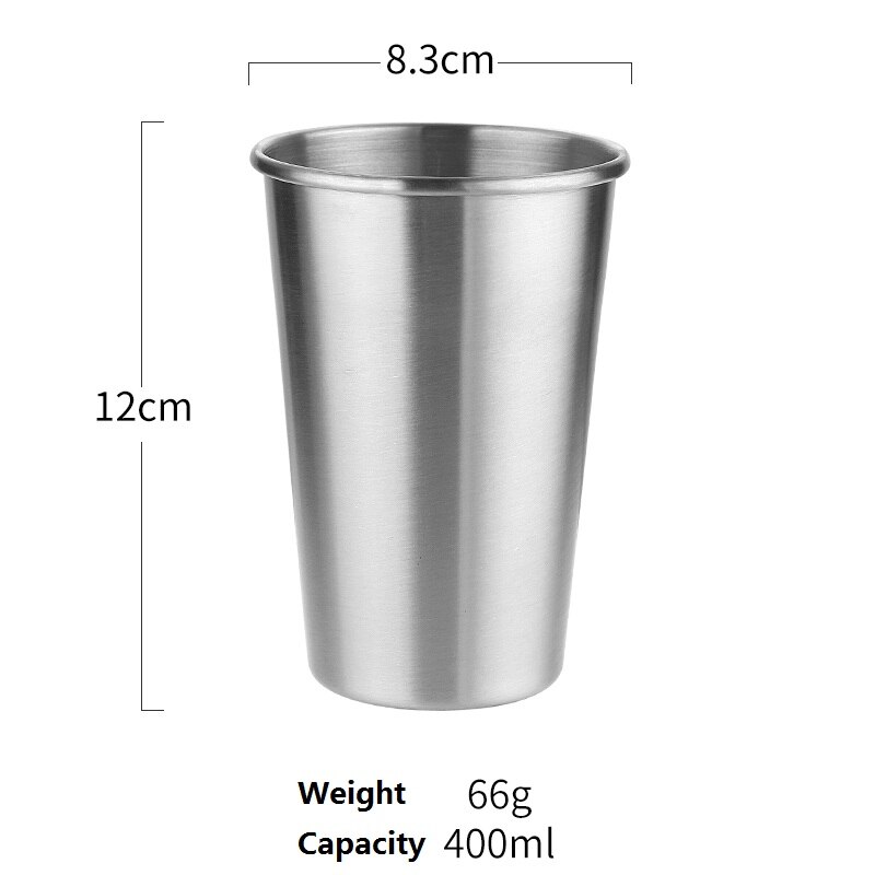 304# stainless steel cup household water gargle cup juice single layer Beer Mugs: Red