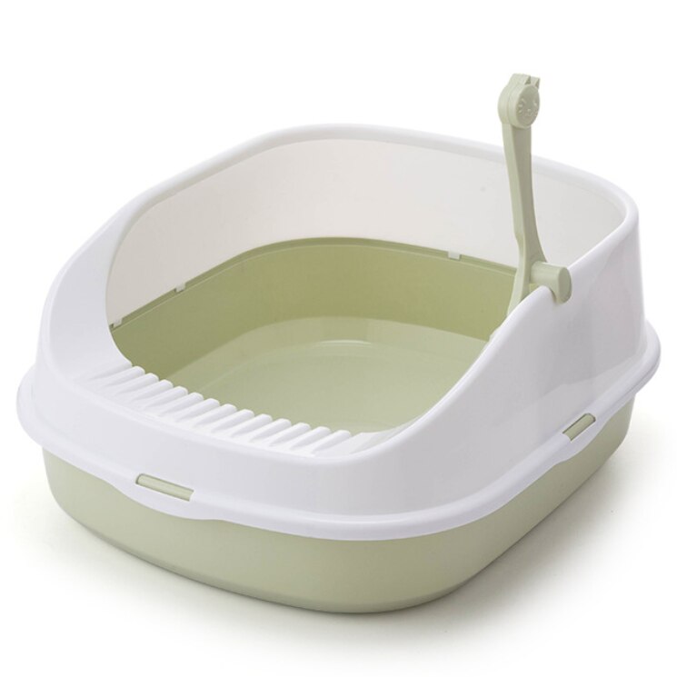 Caja de arena Autolimpiable para gatos, colcha grande de plástico para interiores, productos antisalpicaduras, muebles de casa, cajas de limpieza para gatos: GREEN  0302