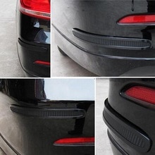 2Pcs Universal Car Bumper Protector Corner Anti-rub Scratch Guard Strip Rubber And