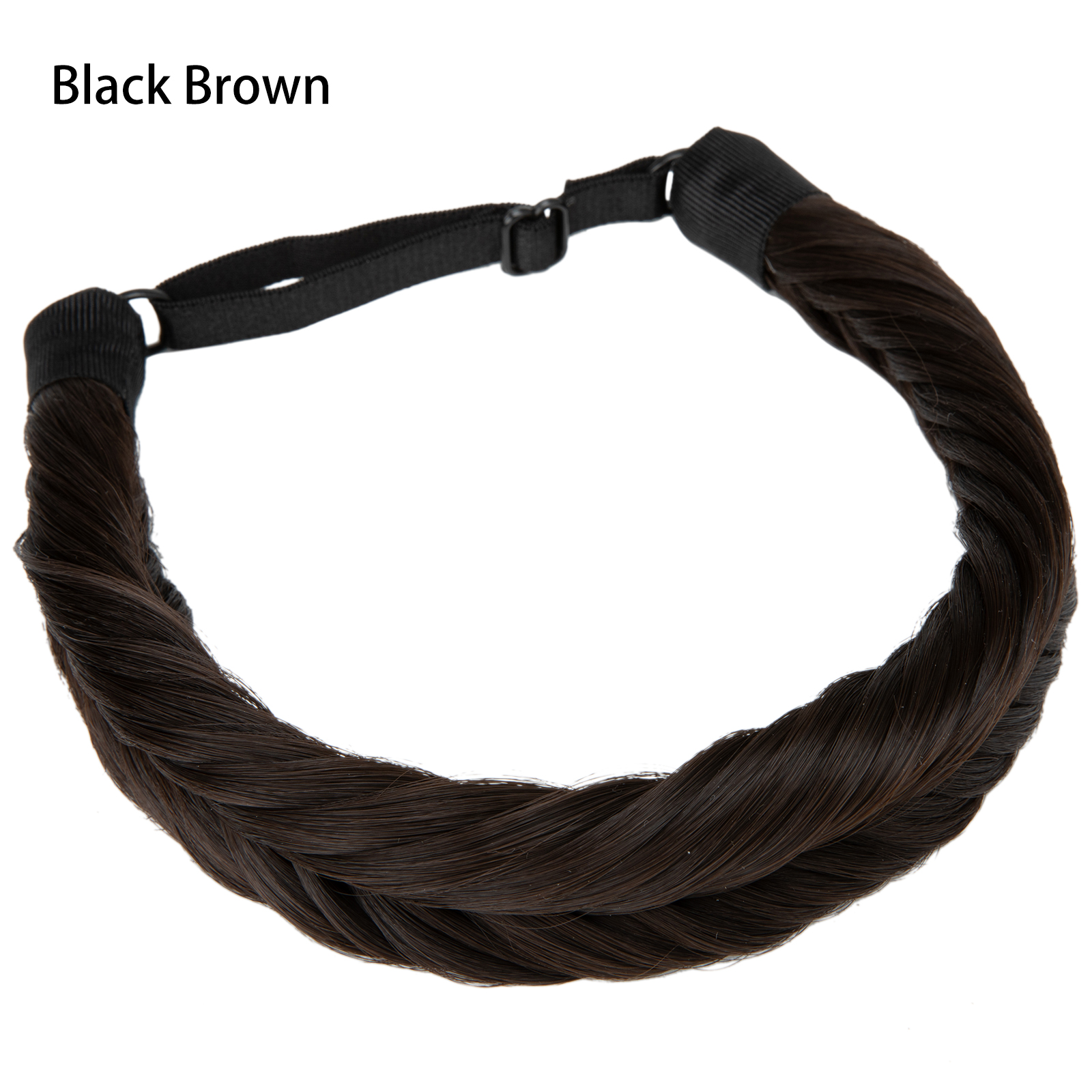 SARLA-Diadema sintética con trenzas de cola de pez para mujer, pelo con cinturón ajustable, diadema trenzada, estilo bohemio, postizos de peinado