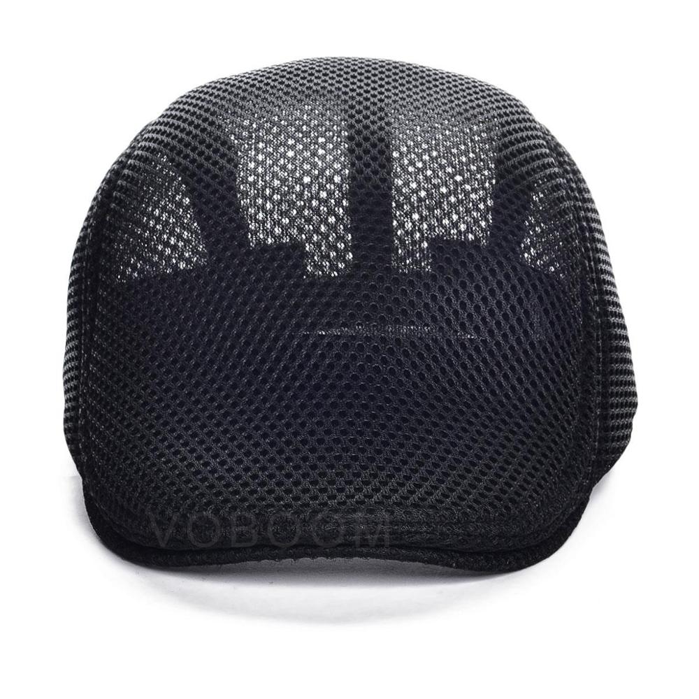 VOBOOM Summer Flat Cap for Men Mesh Cabbie Newsboy Women Gatsby Hat Beret Ivy Caps Man Breathable Headpiece 126