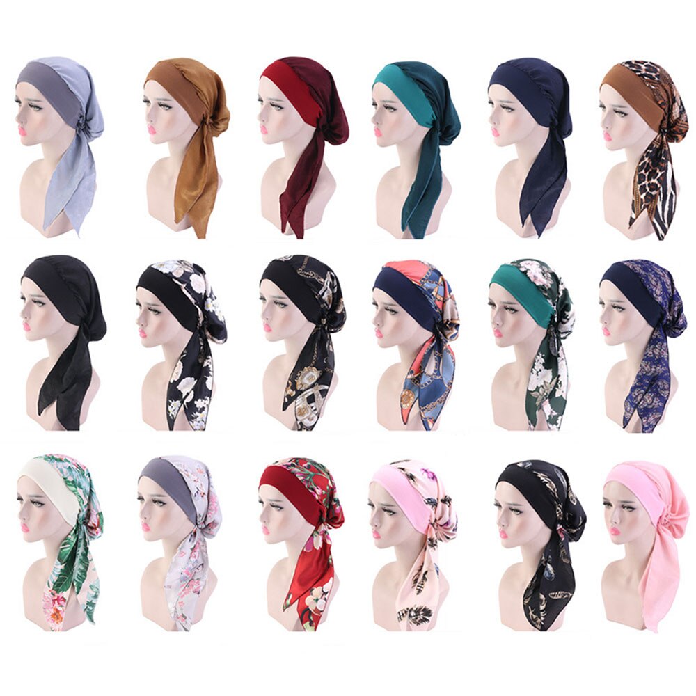 gedruckt blumen frauen inneren hijabs cap moslemisches kopf schal turban motorhaube bereit zu tragen damen wrap unter hijab kappen