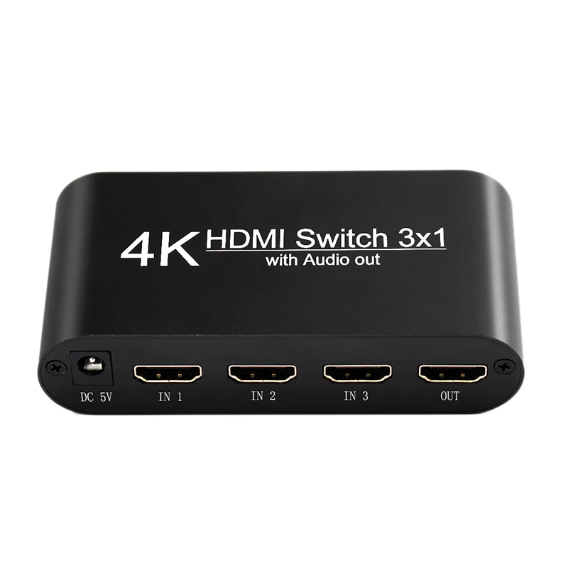 4K Hdmi Switch O Splitter 3 In 1 Out Extractor Adapter Voor 360 PS4 Smart Android Hdtv: Default Title