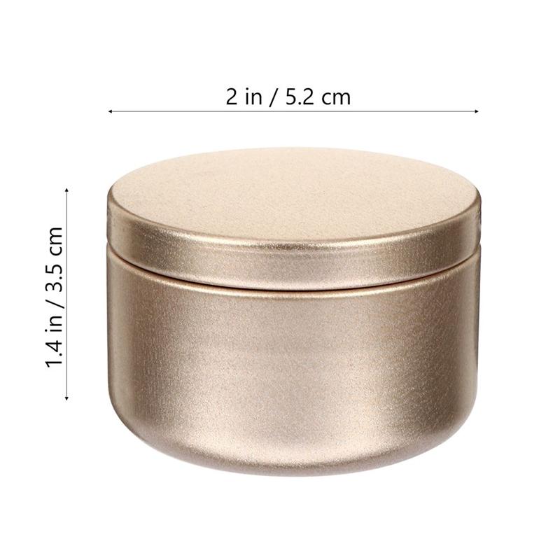 24 stk aluminium stearinlys boks runde lysbeholdere praktiske lys krukker stearinlys liten krukke fast aromaterapi lufttett metallkrukke