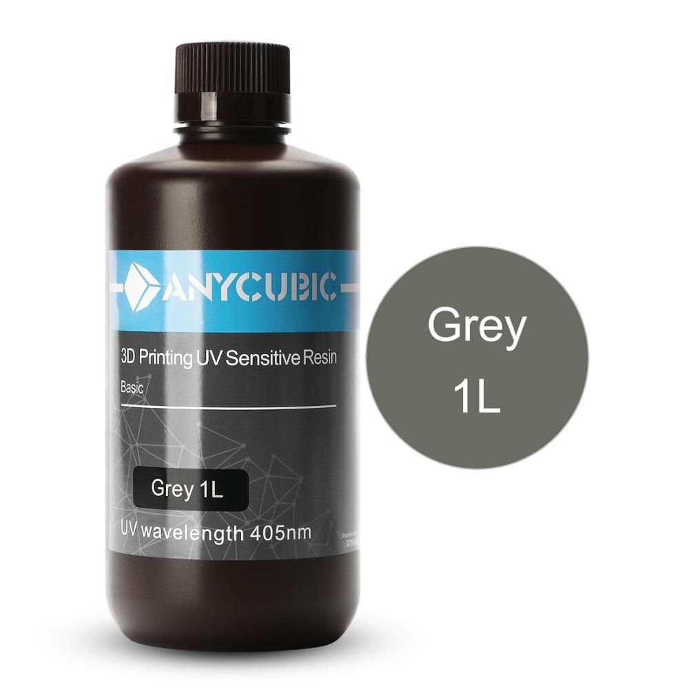 ANYCUBIC Photon 405nm 1L Resin for Photon S 3D Printer LCD UV Sensitive Resin Liquid Printing Material Photosensitive UV Resin: Grey-1L