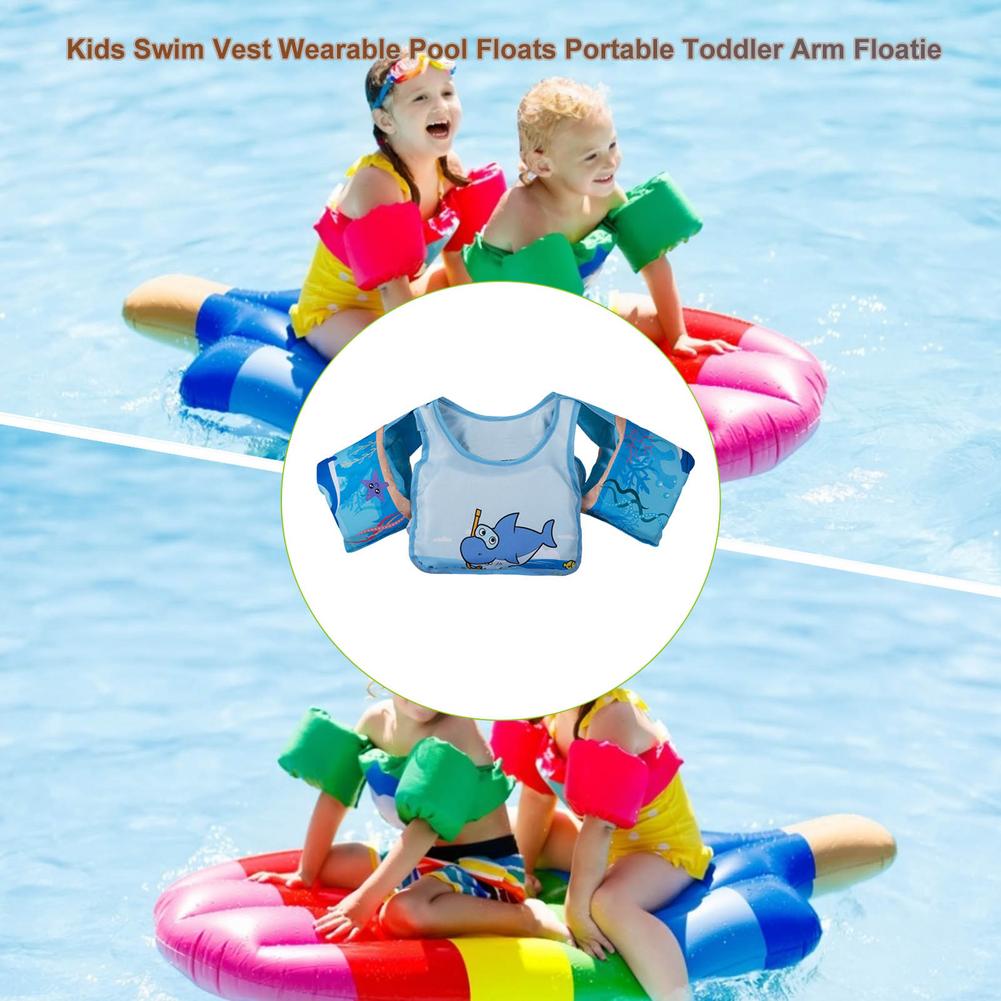 Kinderen Zwemmen Vest Wearable Zwembad Drijft Draagbare Peuter Arm Floatie Voor 2-6 Jaar Oude Kinderen Leren Zwemmen drijfvermogen Pak