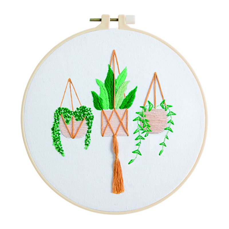Diy Borduurwerk Bloem Handwerk Handwerken Voor Beginner Kruissteek Ambachten Hand-Gestikt Decor Schilderen Borduren Home Deco: E