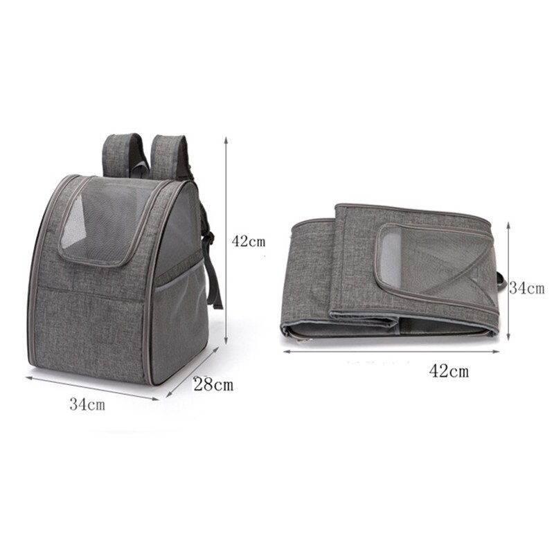 Pet Puppy Hond Kat Carrier Bag Black Hond Rugzak Outdoor Ademend Opvouwbare Pet Rugzak Voor Reizen Kleine Hond Tas