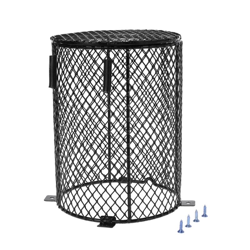 Reptile chauffage garde ampoule chauffante lampe enceinte Cage protecteur métal maille lampe couverture: Round