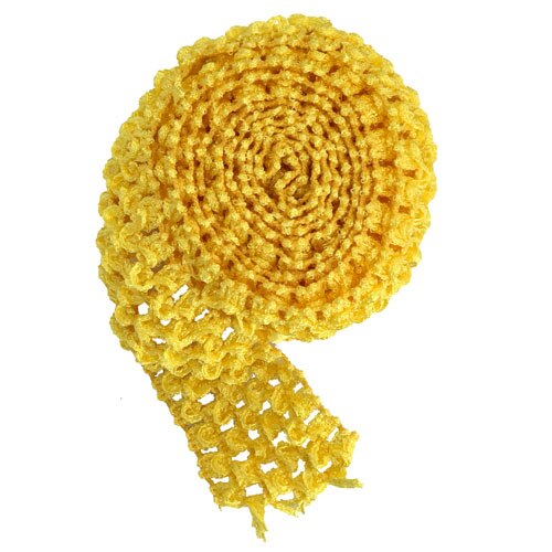 1.5 Inch Wide Crochet Headband Elastic Bands 1 Meter For Tutu Skirts Hair Bands Crochet Elastic Waistband By The Meter: Marigod 1 meter
