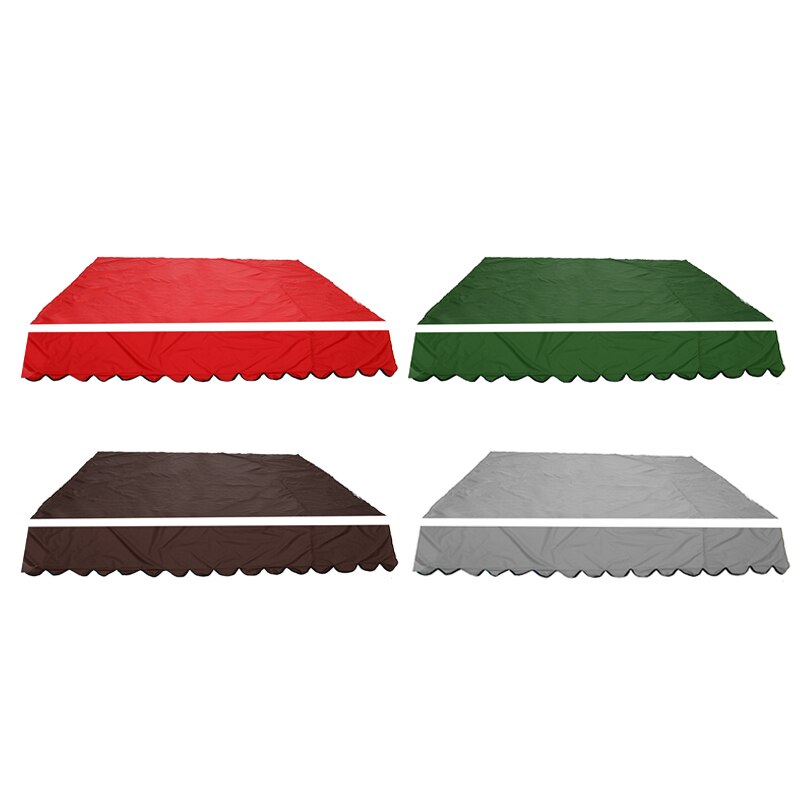 2M Waterproof Top Cover Canopy Replacement for Garden Patio Courtyard Outdoor Canopy Awning Sun Shade Shelter Fabric Cover Frill