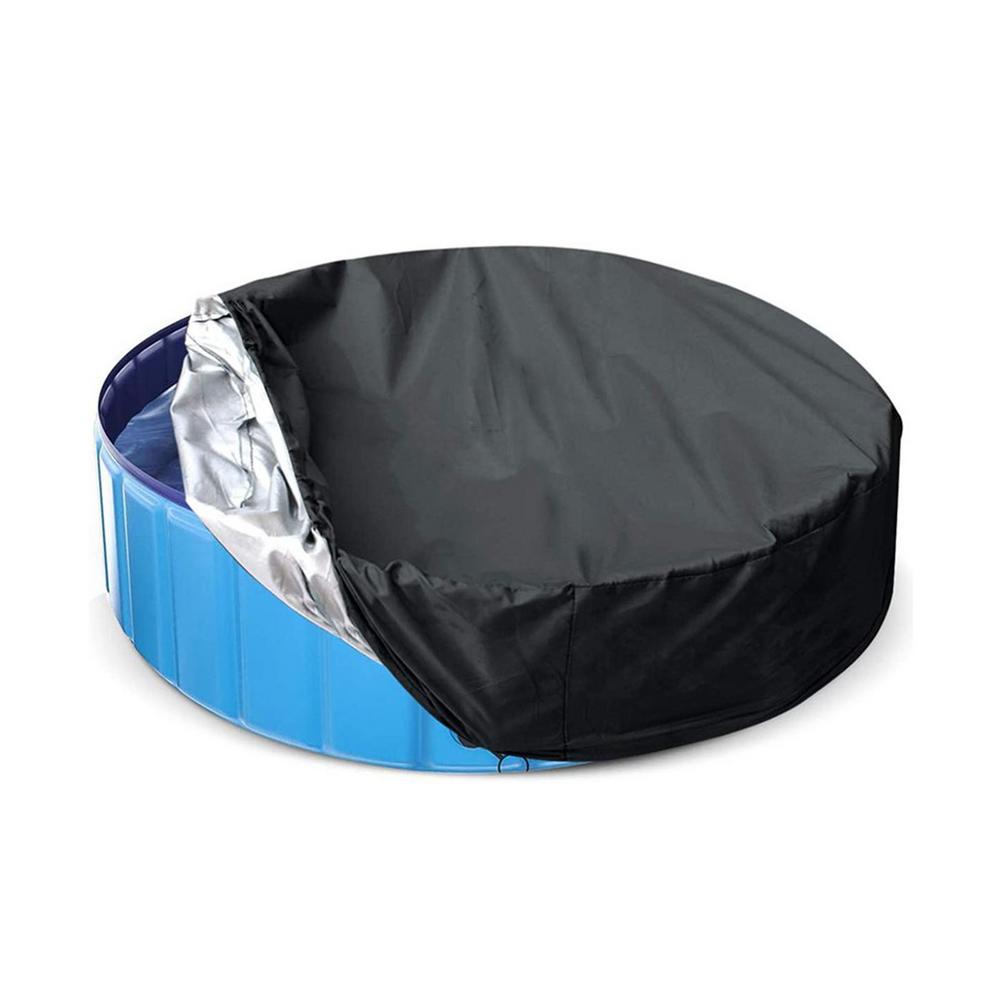 Round Foldable Pool Covers Kid Swimming Pool Bathtub Protector Dust Cover Waterproof Cover For Pet Swimming Bathing Pool