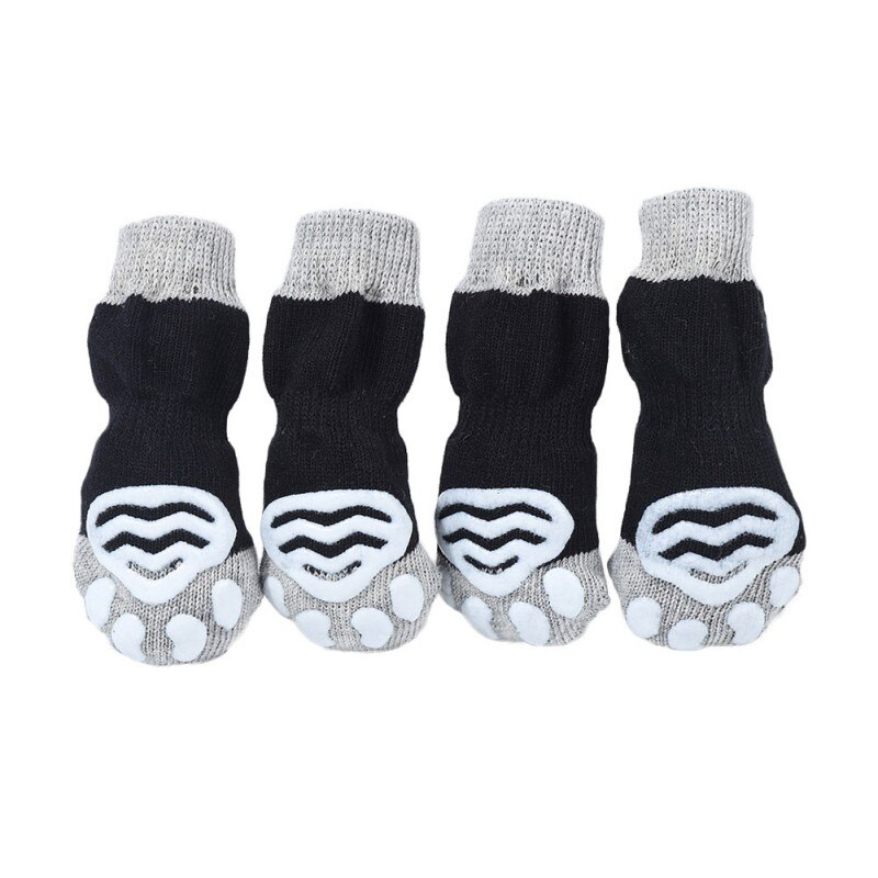 4 Uds antideslizante zapatos de perro punto suave zapatos para perros pequeño perro botines de productos para mascotas pata cuidado