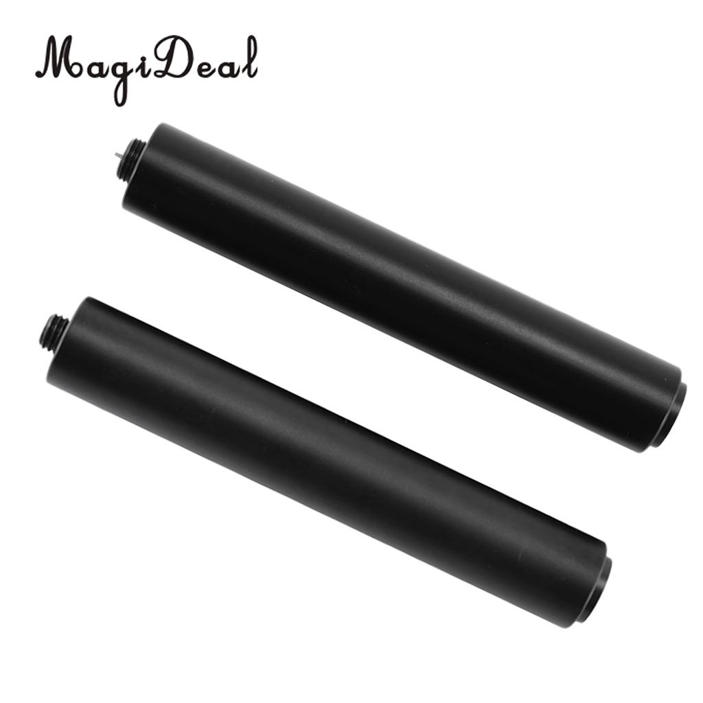 2 stks/set Aluminium Biljartkeu Uitbreiding Extender Adapter Voor Mezz en Amerikaanse Biljart Signalen Sticks Zwart