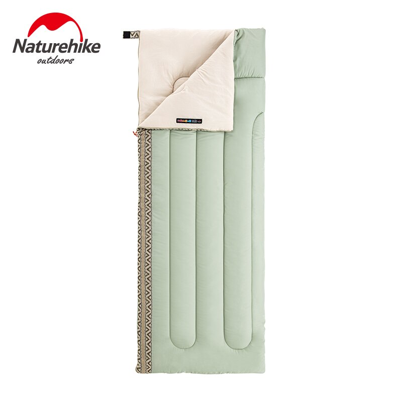 Naturehike – sac de couchage en coton épissé unique, enveloppe Portable lavable en Machine pour Camping, randonnée en plein air voyage NH20MSD05: Light Green
