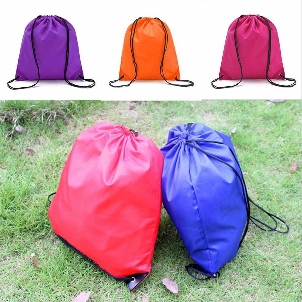 Sports Waterproof Drawstring Bags String Bag Printed Backpack Pull Rope Men Female Oxford Gym Casual Bag