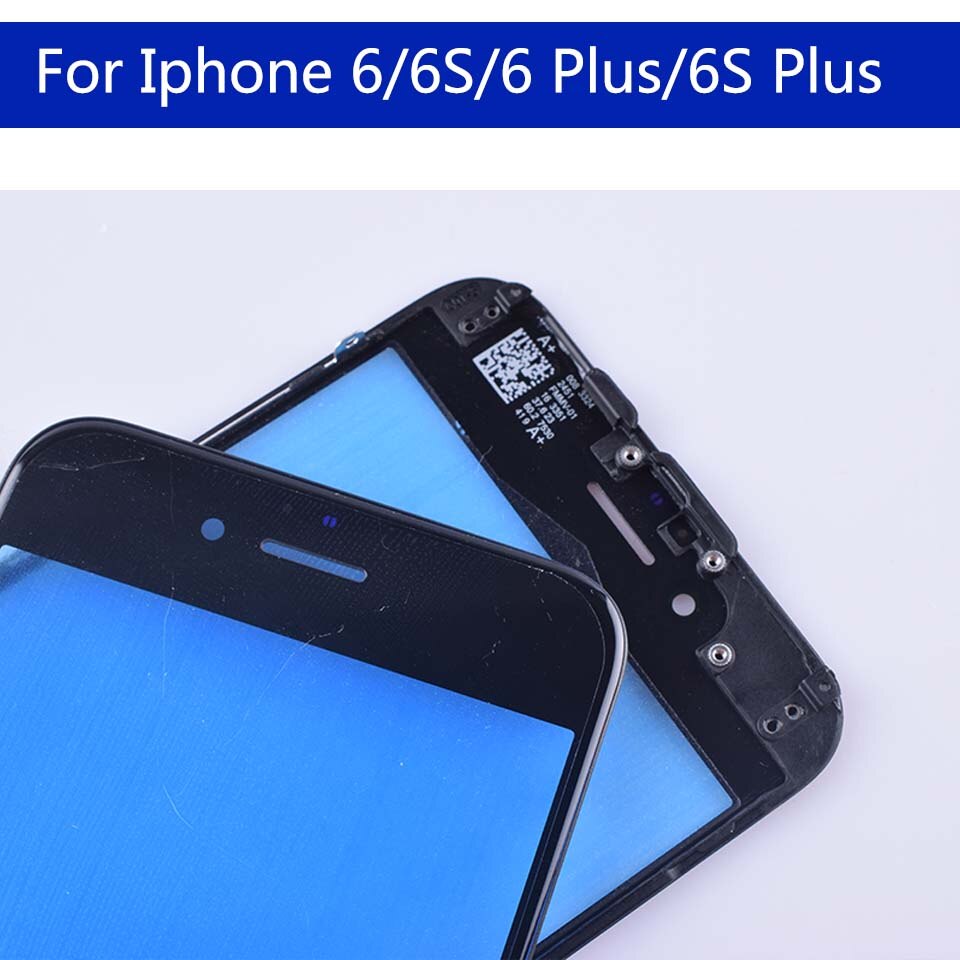 For Iphone-6/6S/6 Plus/6S Plus LCD Front Touch Screen Glass Outer Lens Replacement with frame and OCA complete