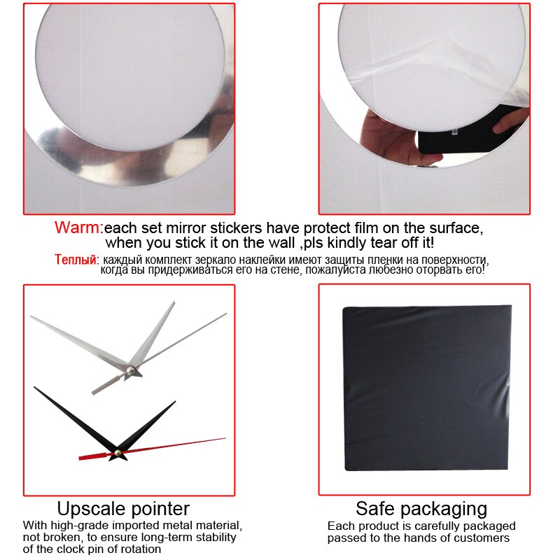 real acrylic watch wall 19pcclock modern luxury mirror 3d watches clocks 4numbers abstract