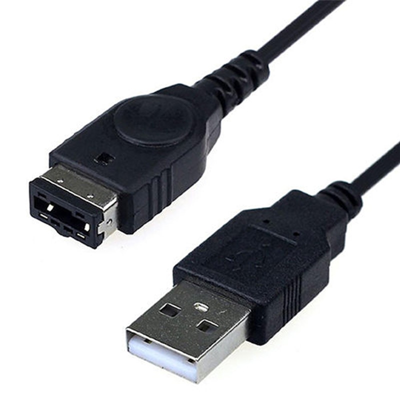 1Pc Zwart Usb Opladen Advance Line Cord Charger Kabel Voor/Sp/Gba/Gameboy/Ns/Ds