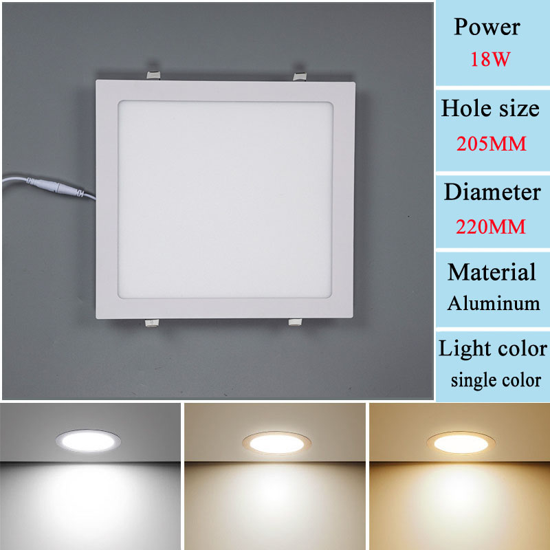 Panel de luz LED integrado NEARCAM, luz de techo oculta 3W6W12W15W18W, luz descendente para el hogar, luz plana, luz de techo comercial: Rosa / 1 W