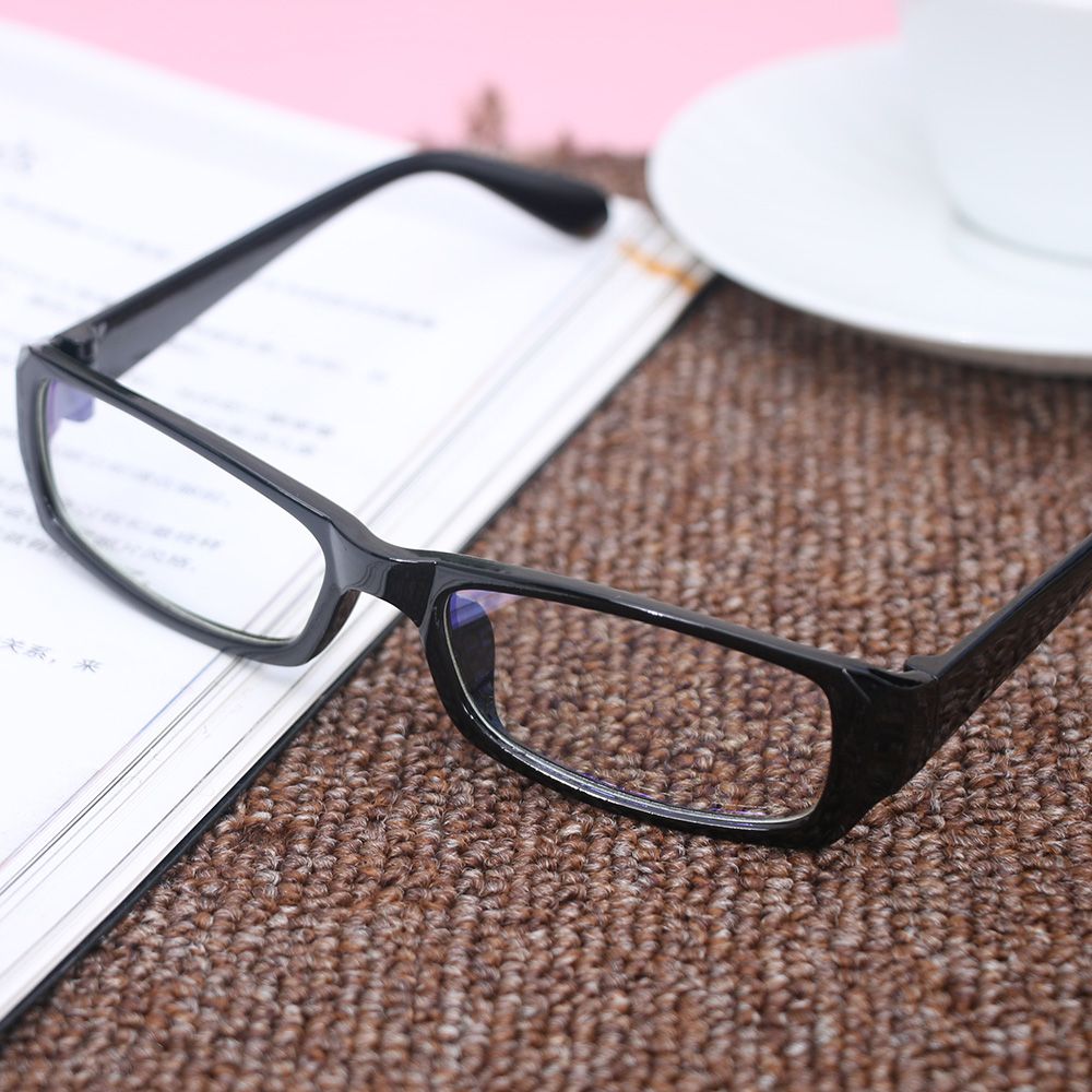 Men Women Anti Blue Rays Radiation Blocking Glasses Anti-UV Blue Light Glasses Computer Goggles Flat Mirror Eyeglasses: Black