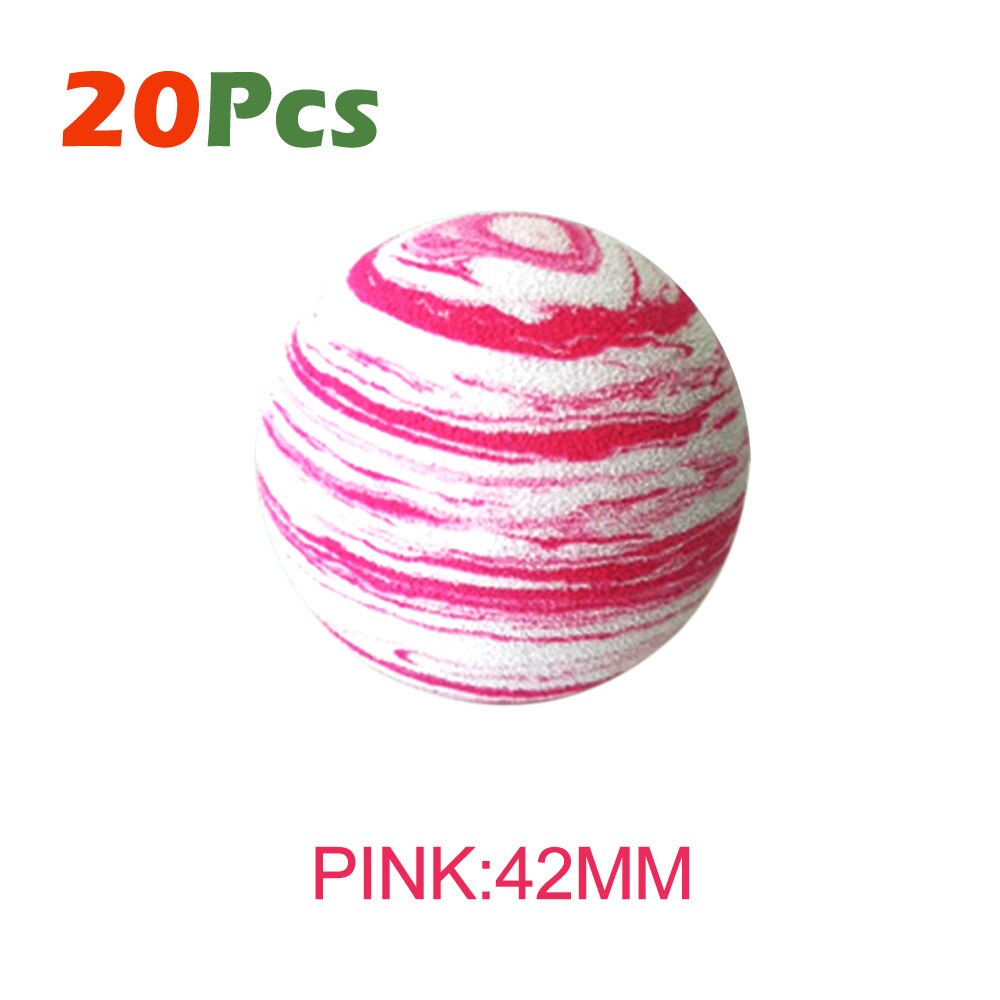 20Pcs/Set EVA Foam Golf Balls for Indoor Golf Practice Balls for Golf Training Colorful Ink Painting Ball: Pink
