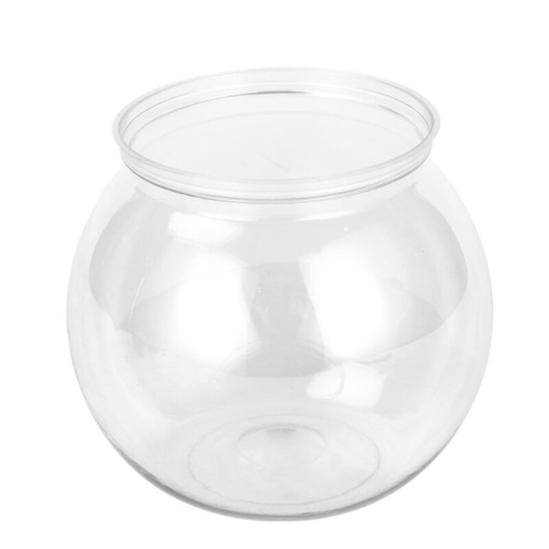 Cuencos de plástico redondos para acuario, cuencos transparentes irrompibles para peces pequeños, 2 tamaños, jarrones para dulces, soporte de Adorno