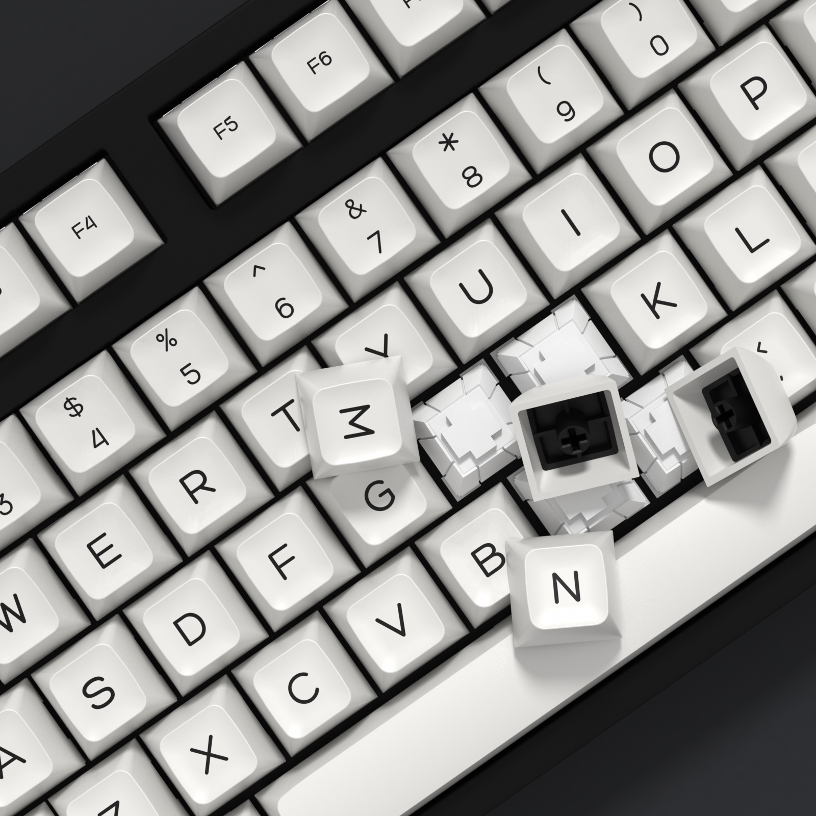 KBDiy 161 Keys/Set SA Profile GMK BOW Keycap Set Double Shot White Keycaps Custom ISO PBT for Mechanical Keyboard for MX Switch