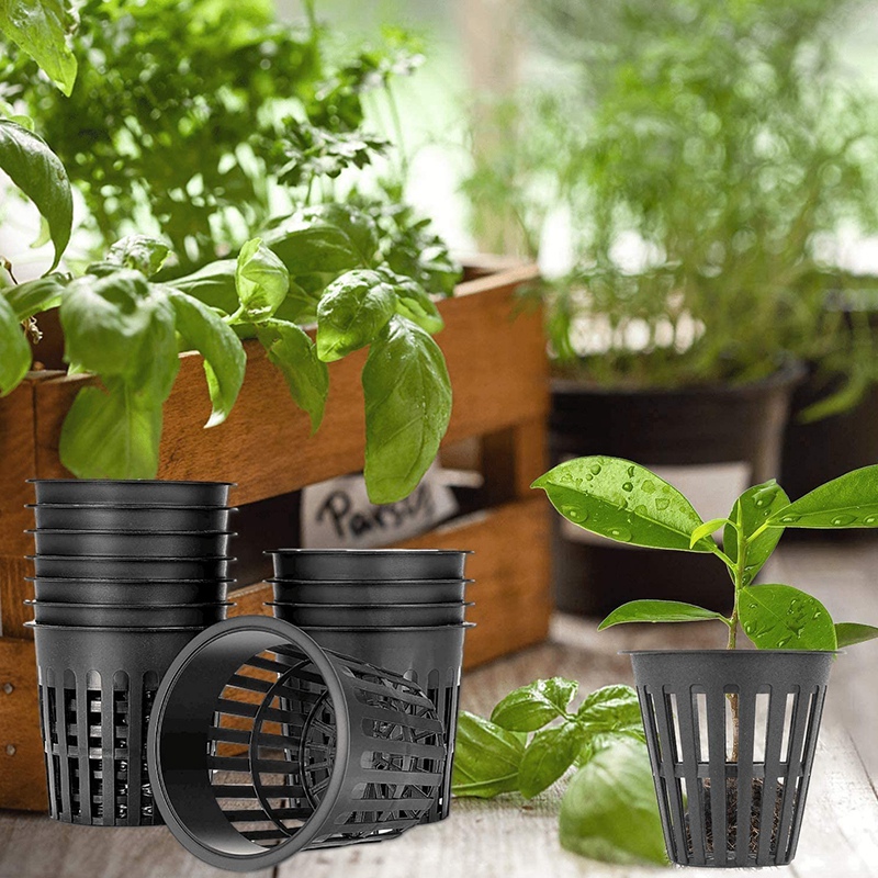 Macetas de red hidropónica para jardín, balcón, cultivo hidropónico y sin suelo, 8Cm, 45 piezas